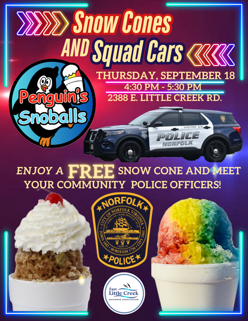 Snow Cones and Squad Cars at Penguin Snoballs